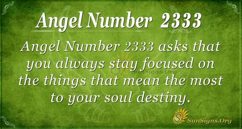 2333 Angel Number meaning